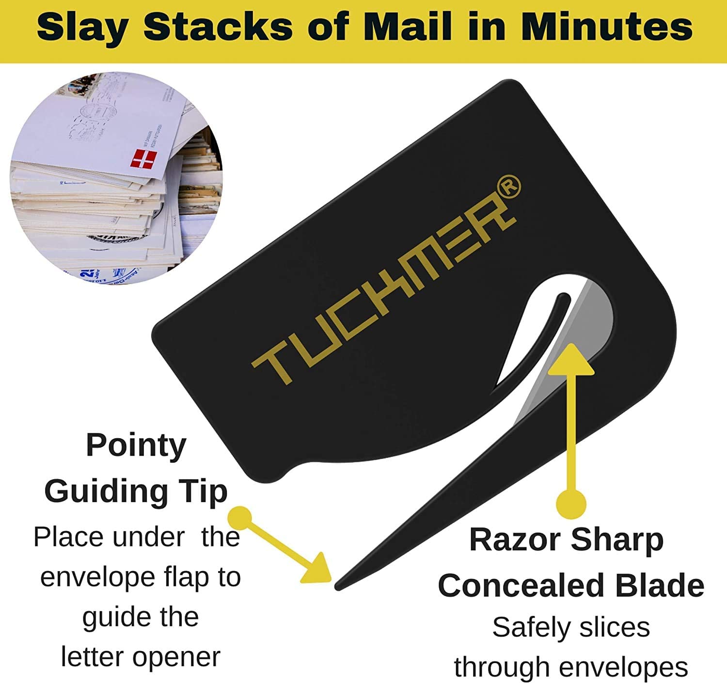 Tamaki 3 Pack Letter Opener Envelope Slitter Set Sharp and